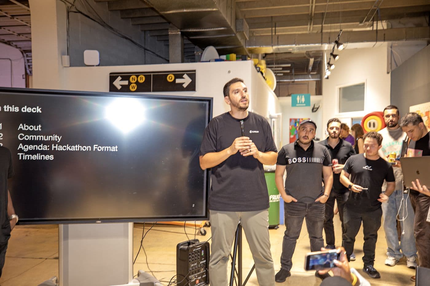 A demo on screen at Cursor Miami